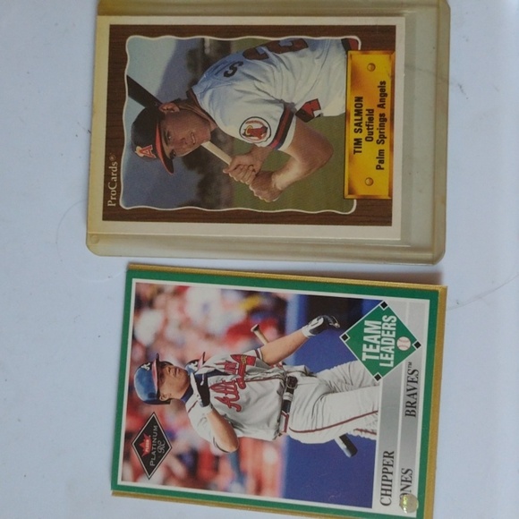 Chipper Jones/Tim Salmon BB CARDS - Picture 1 of 2